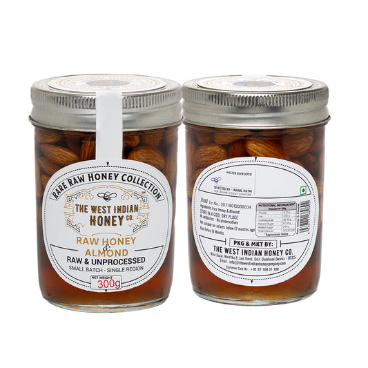 Raw Honey with Almonds, 300g (Pack of 2)