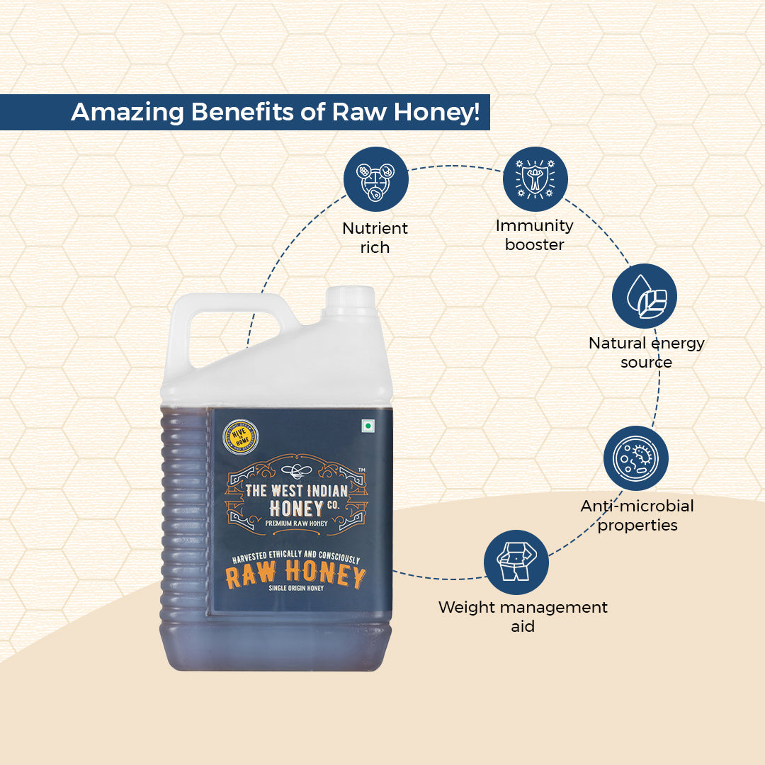 Raw Honey 5 KG (Pack of 2 = 10KG) | 100% Pure & Unprocessed