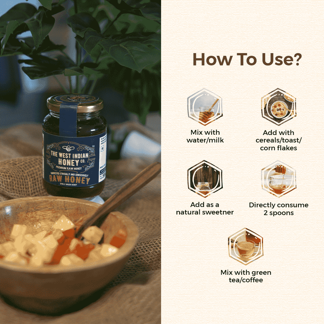 Premium raw honey uses