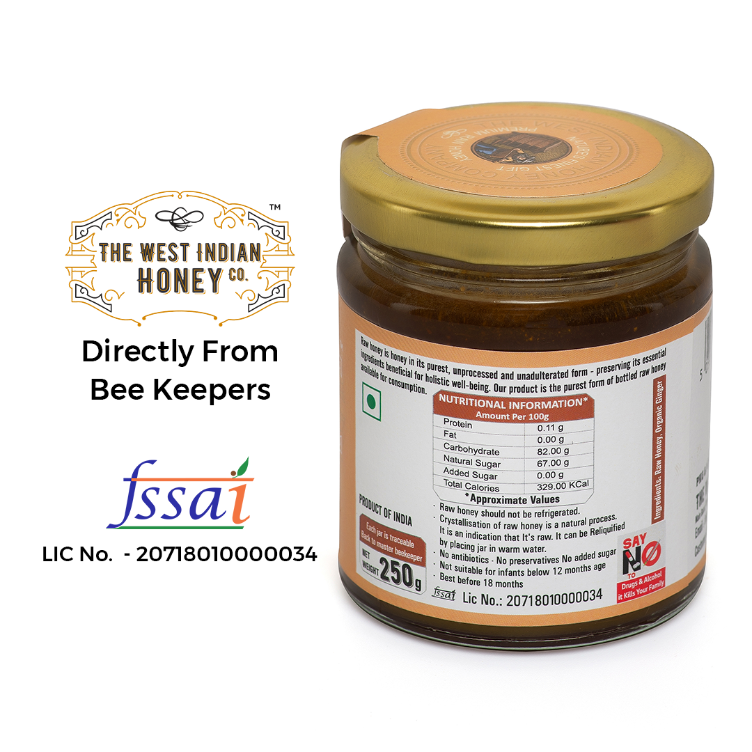 Ginger Infused Honey nutritional information