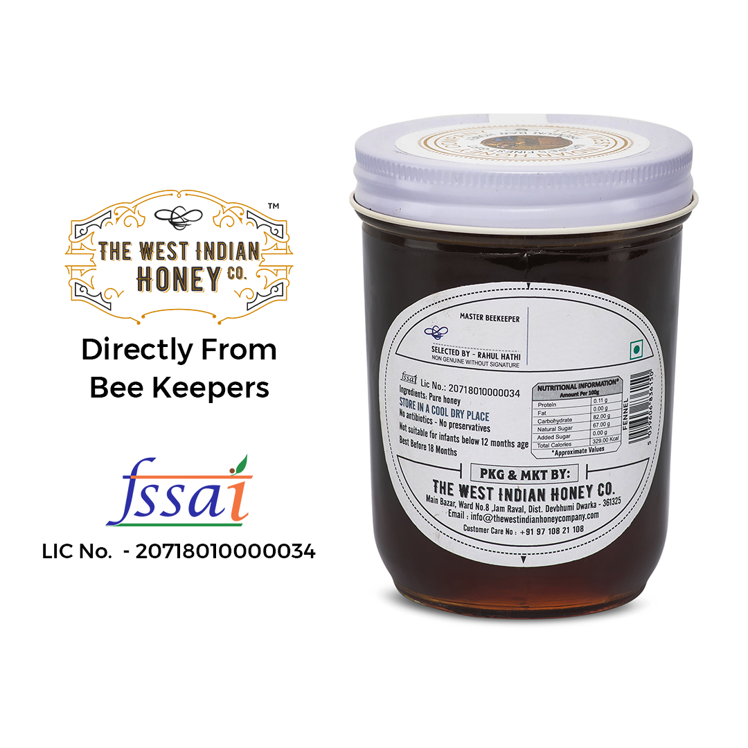 Raw Unprocessed Fennel Honey - Nutritional information