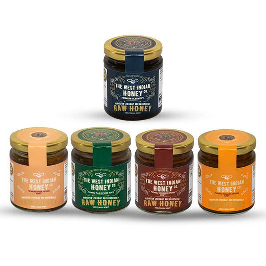 Honey Health combo - raw honey + tulsi, Turmeric, Cinnamon, Ginger