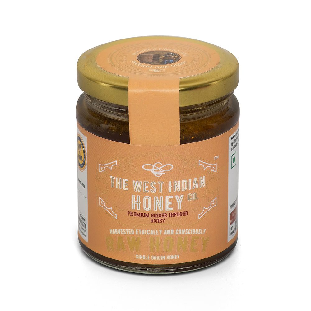 Raw Unprocessed Ginger Infused Honey - 250 g