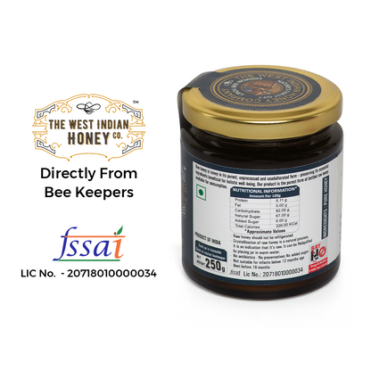 premium raw honey nutritional information - 250 gm