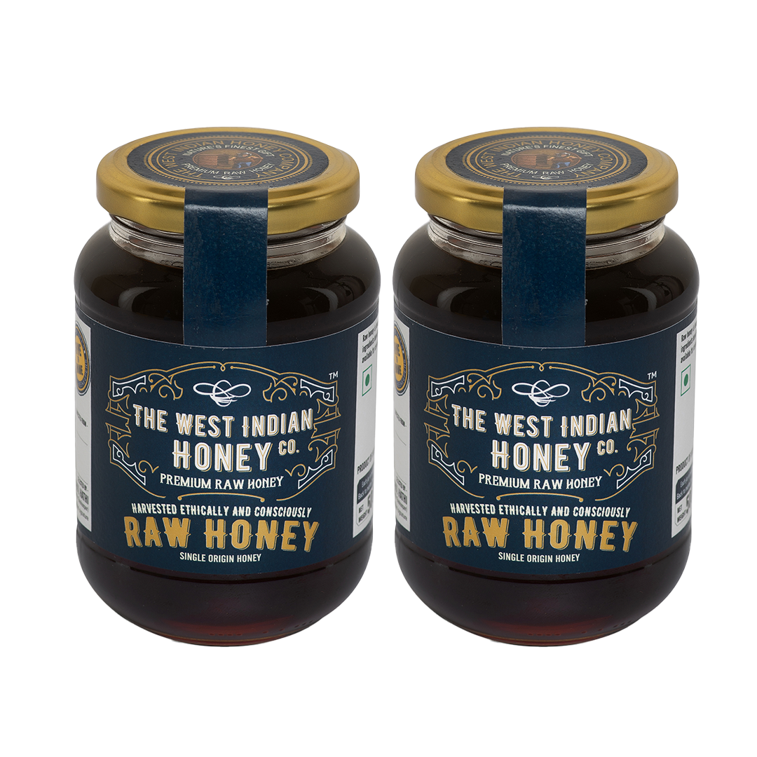 premium raw honey pack of 2 - 500gm each