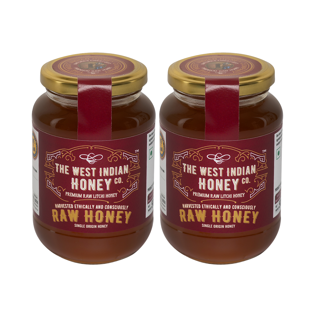 Raw Unprocessed Litchi Honey - 500g (Pack of 2)