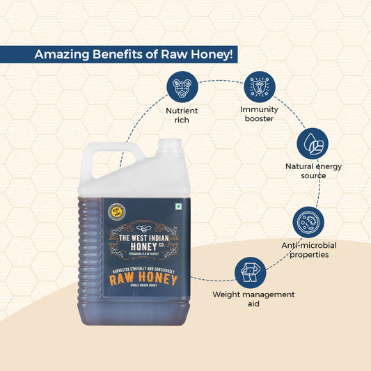 Raw Honey 5kg Jerry Can | 100% Pure & Unprocessed