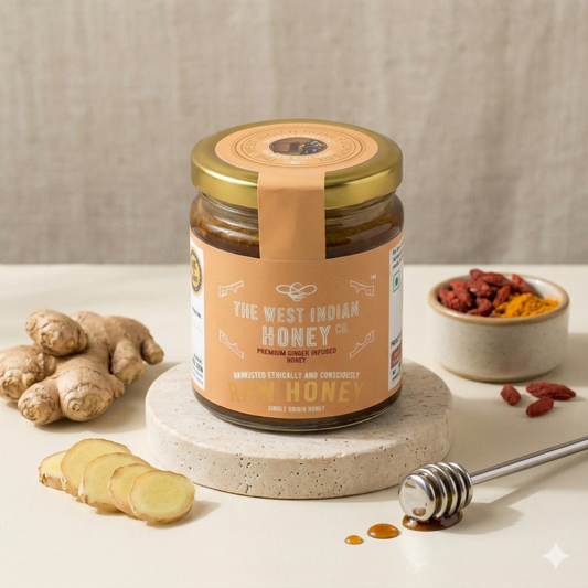 Raw Unprocessed Ginger Infused Honey - 250 g