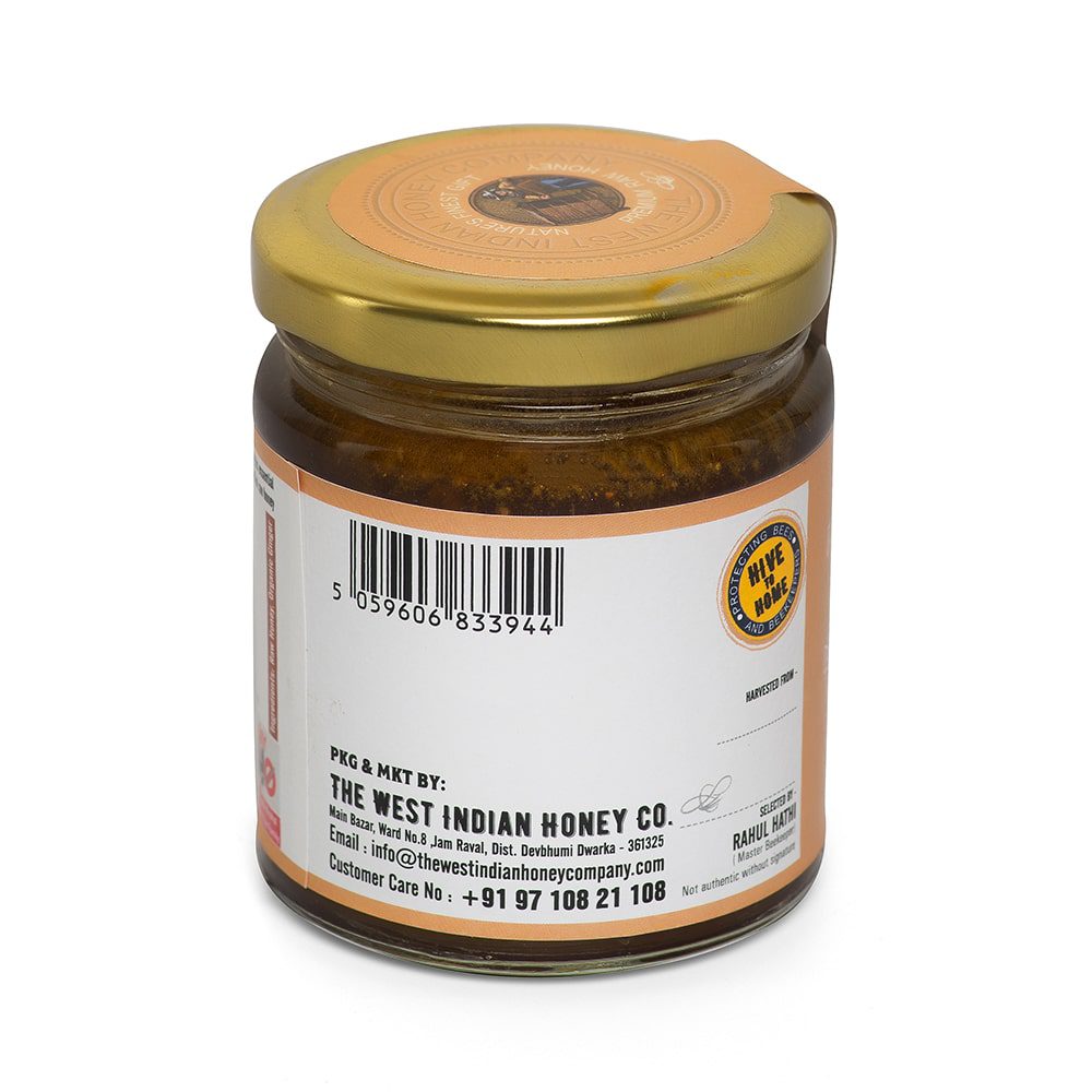 the west indian honey co. Raw Unprocessed Ginger Infused Honey - 250 g