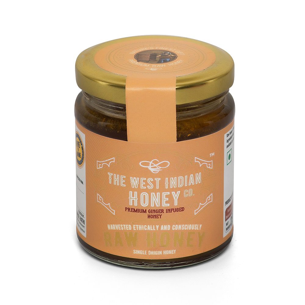 Raw Unprocessed Ginger Infused Honey - 250 g
