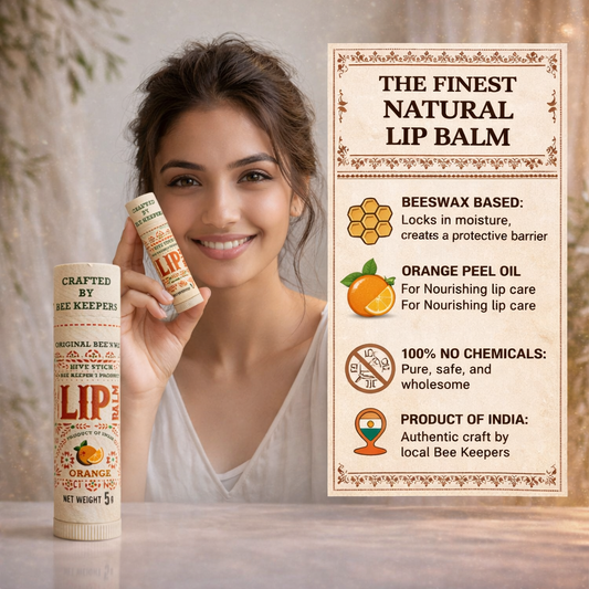 Real Bees Wax Lip Balm - Orange