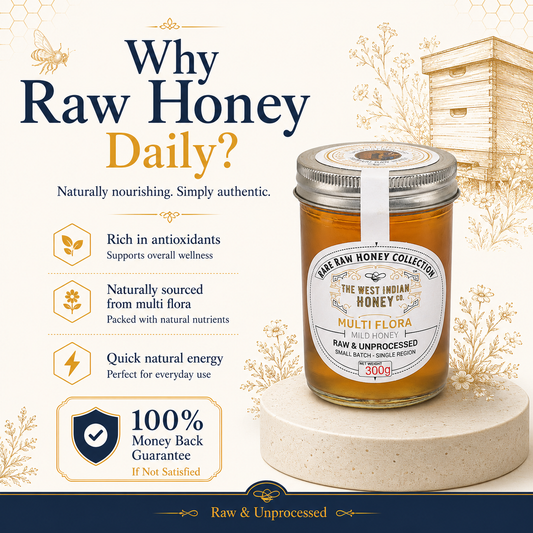 Raw Unprocessed Multiflora Honey, 300g | Rare Collection