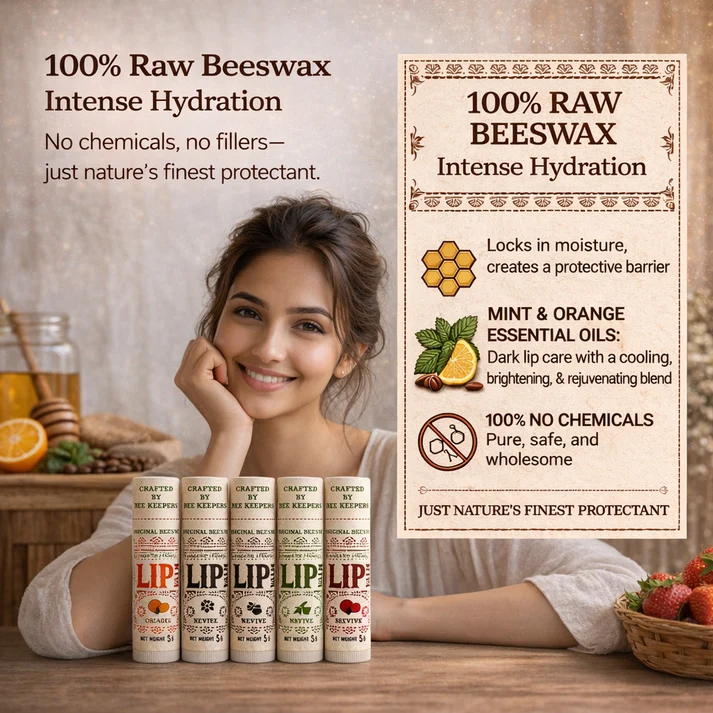 Bees Wax lip Balm Combo Pack of 5