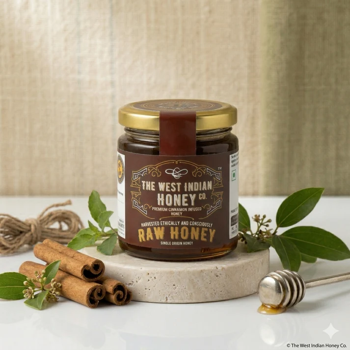 Raw Unprocessed Cinnamon Infused Honey - 250 grams