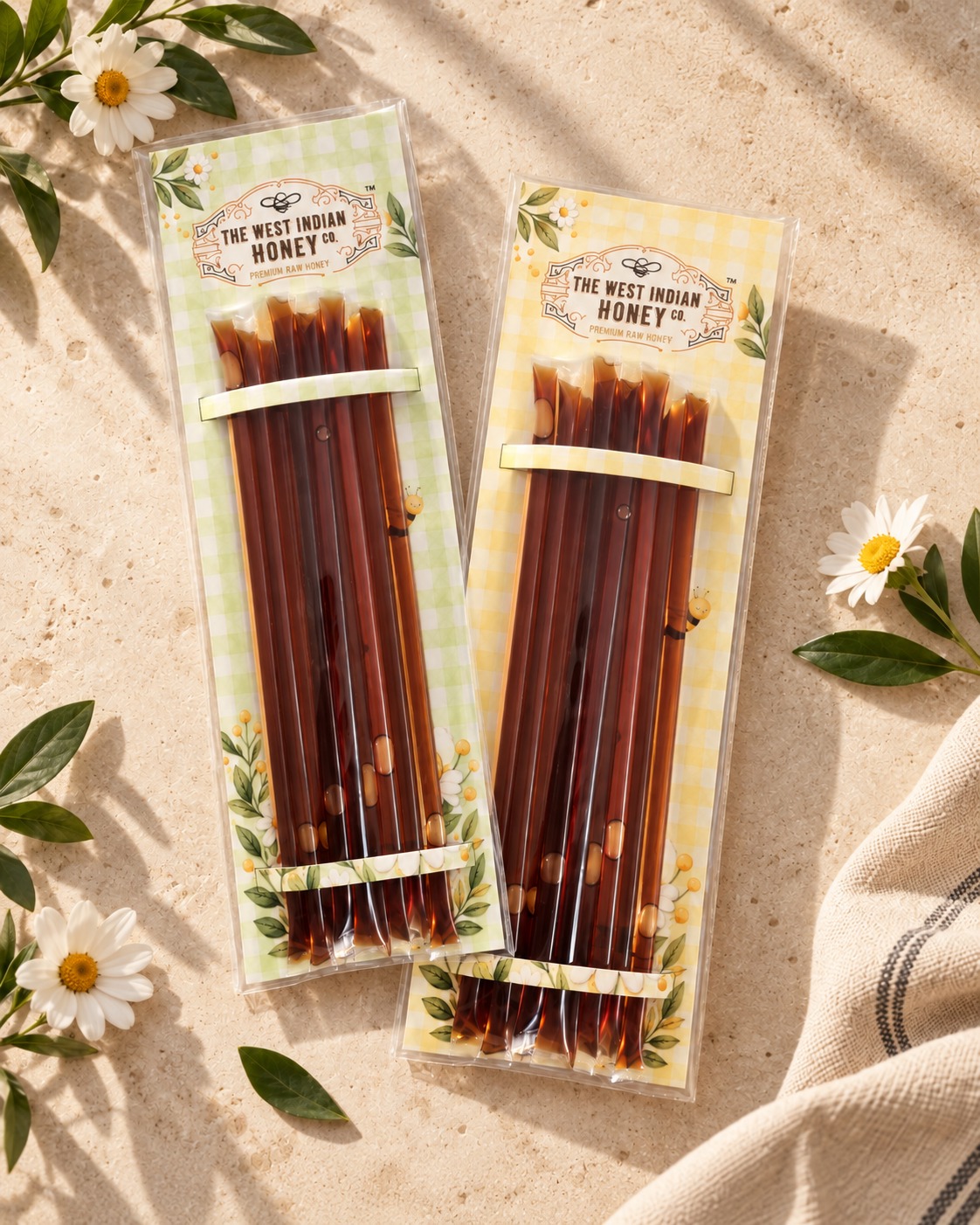 Raw Honey Sticks (1 Pack = 10 Sticks)